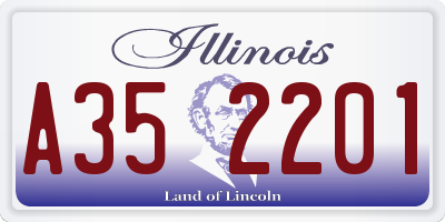IL license plate A352201