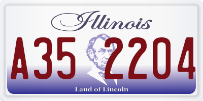 IL license plate A352204