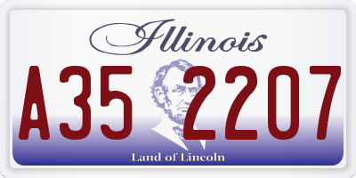 IL license plate A352207