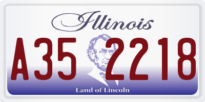 IL license plate A352218