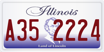 IL license plate A352224