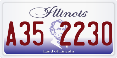 IL license plate A352230