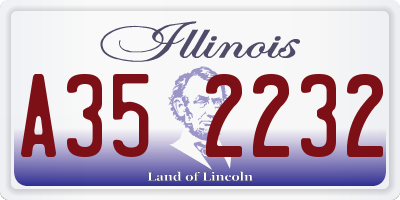 IL license plate A352232