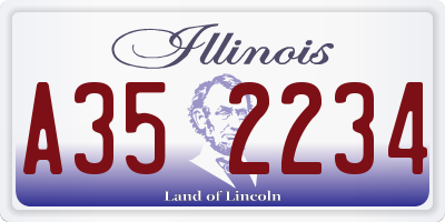 IL license plate A352234