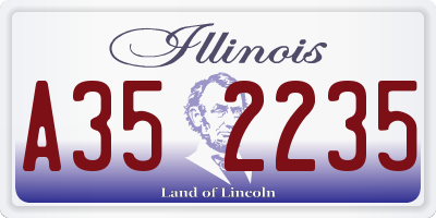 IL license plate A352235