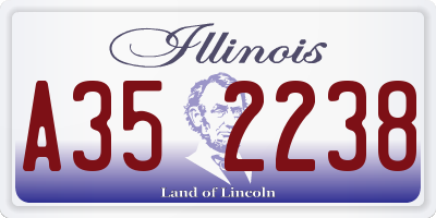 IL license plate A352238