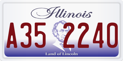 IL license plate A352240