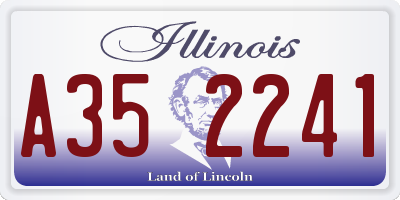 IL license plate A352241