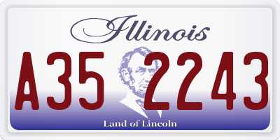 IL license plate A352243