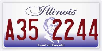 IL license plate A352244
