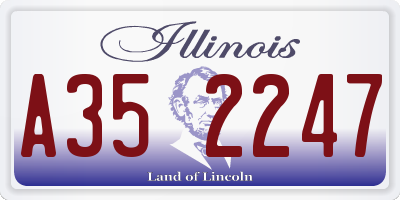 IL license plate A352247