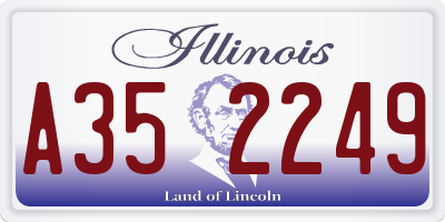 IL license plate A352249