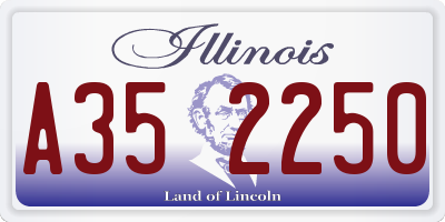 IL license plate A352250