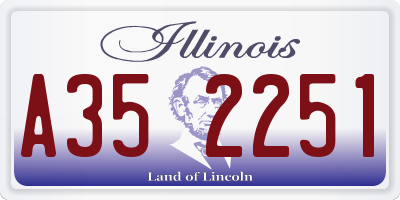 IL license plate A352251