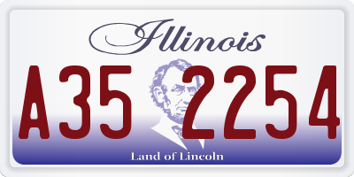 IL license plate A352254