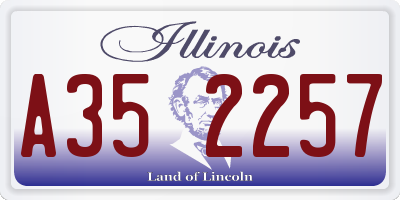 IL license plate A352257