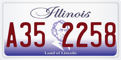 IL license plate A352258