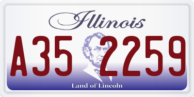 IL license plate A352259