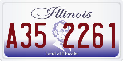 IL license plate A352261