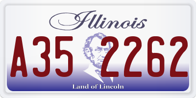 IL license plate A352262