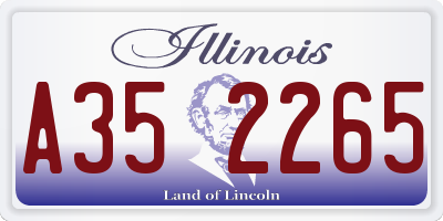 IL license plate A352265