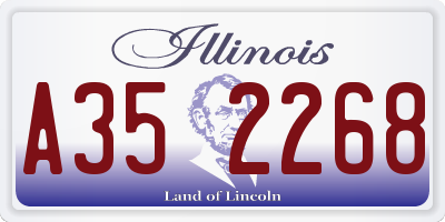 IL license plate A352268