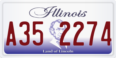 IL license plate A352274