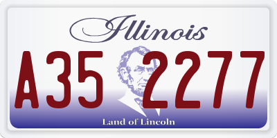 IL license plate A352277