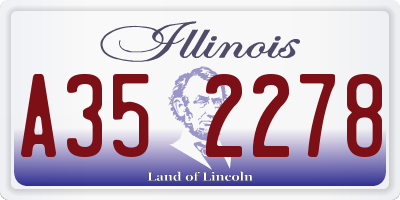 IL license plate A352278