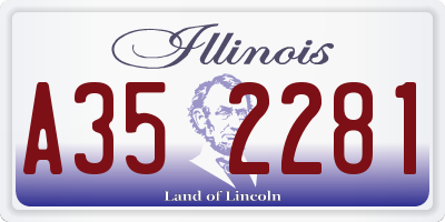 IL license plate A352281