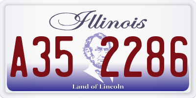 IL license plate A352286