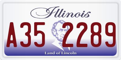 IL license plate A352289