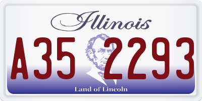 IL license plate A352293