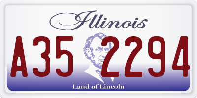 IL license plate A352294