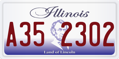 IL license plate A352302