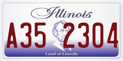 IL license plate A352304