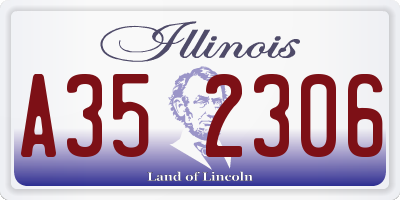 IL license plate A352306