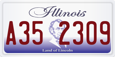 IL license plate A352309