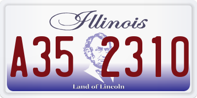 IL license plate A352310