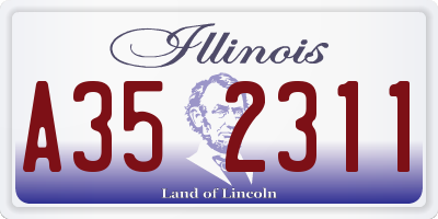 IL license plate A352311