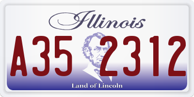 IL license plate A352312