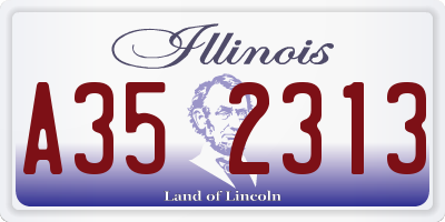 IL license plate A352313