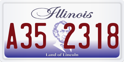 IL license plate A352318