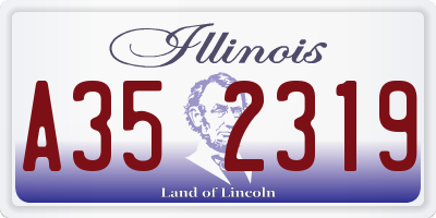IL license plate A352319