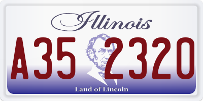 IL license plate A352320
