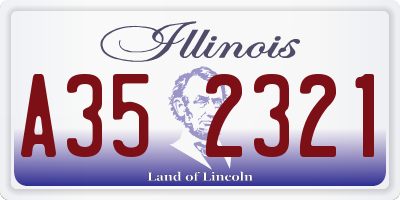 IL license plate A352321