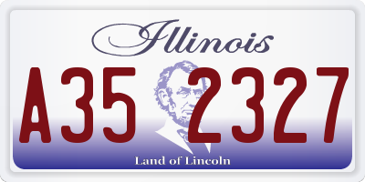 IL license plate A352327