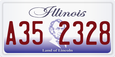 IL license plate A352328