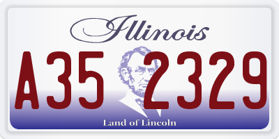 IL license plate A352329