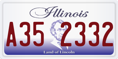 IL license plate A352332